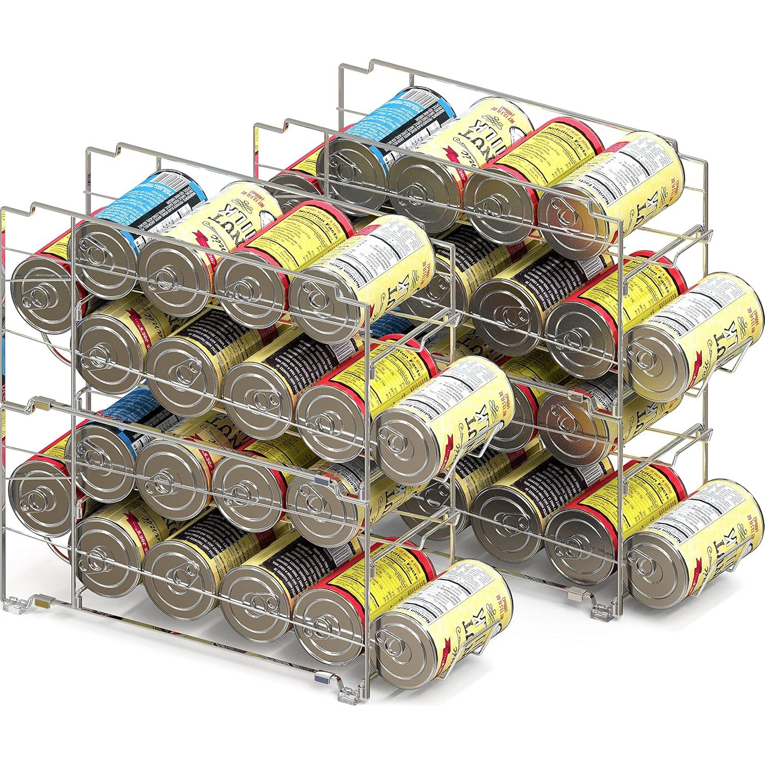 Dispensador de Latas Simple Houseware Cromo Paquete de 4