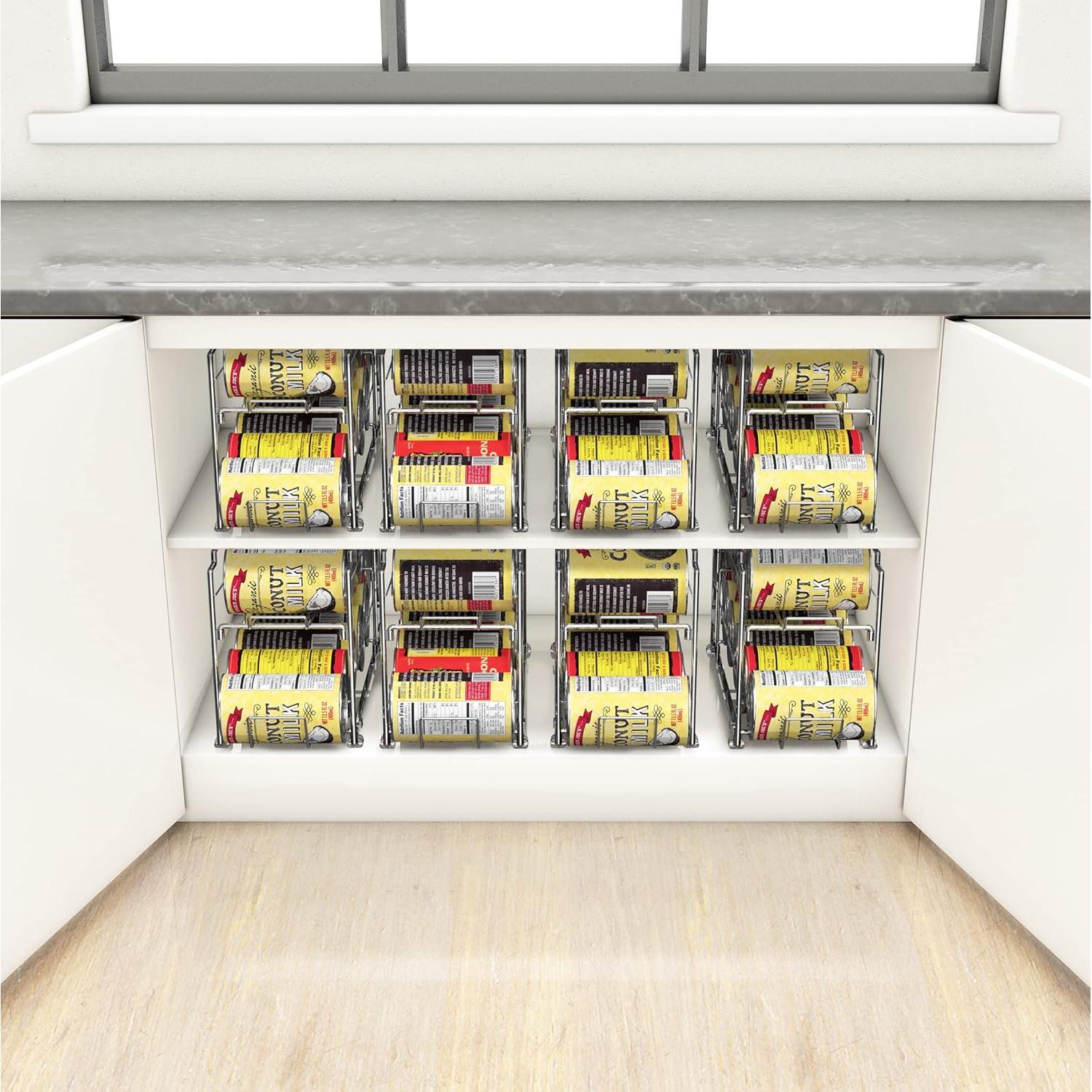 Dispensador de Latas Simple Houseware Cromo Paquete de 4