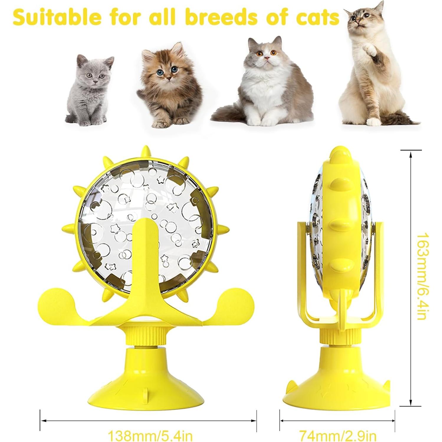 Dispensador de golosinas para mascotas AKAKL Amarillo 360°