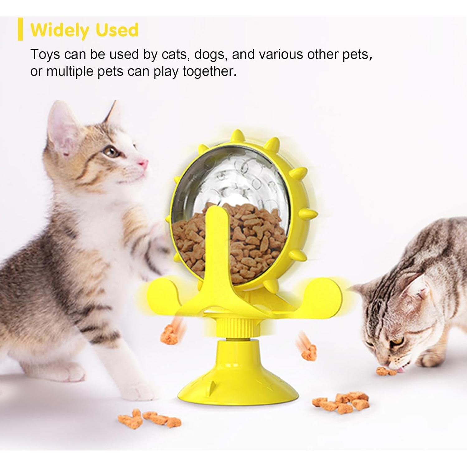 Dispensador de golosinas para mascotas AKAKL Amarillo 360°