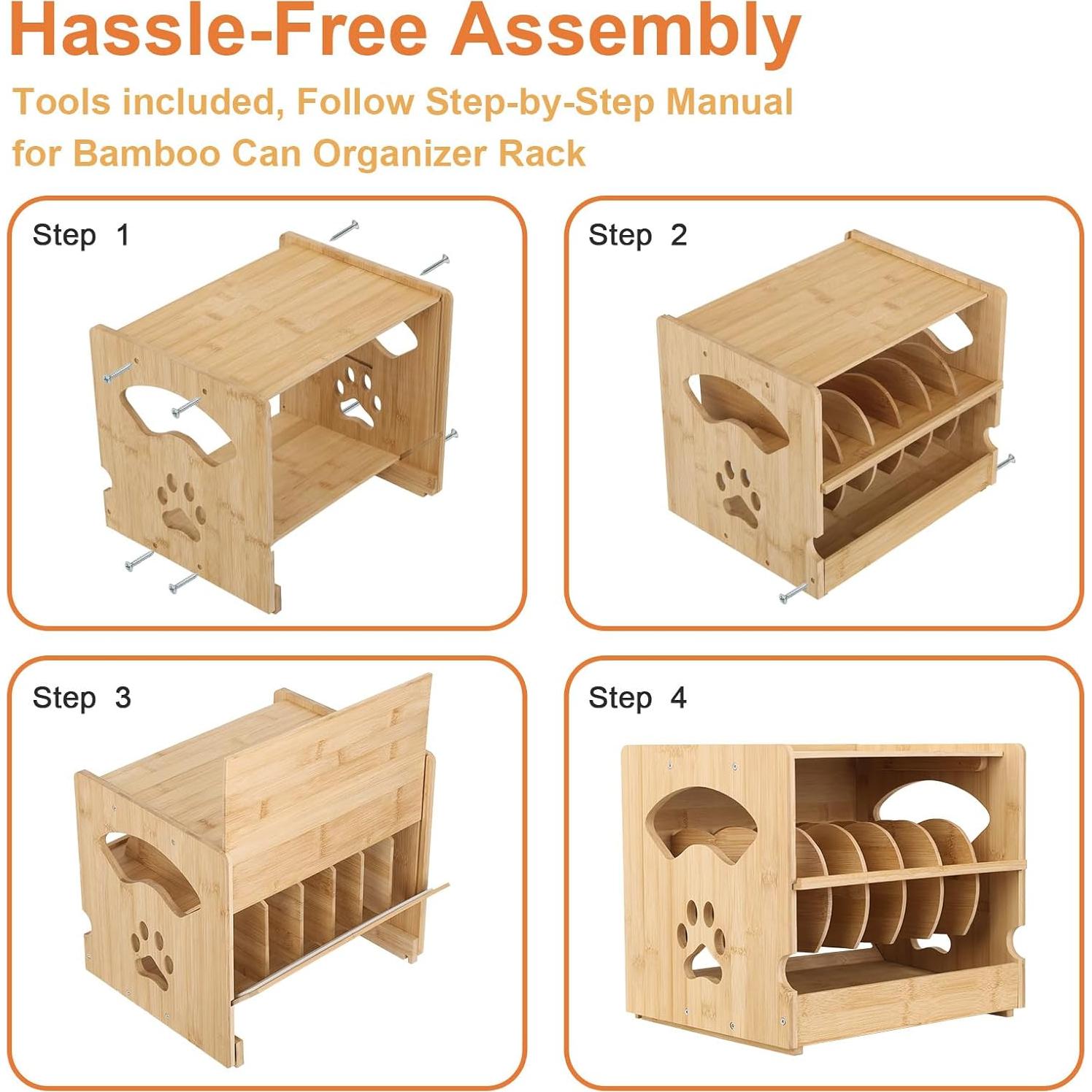 Organizador de Latas de Comida para Gatos HOSASSPER 2 Niveles