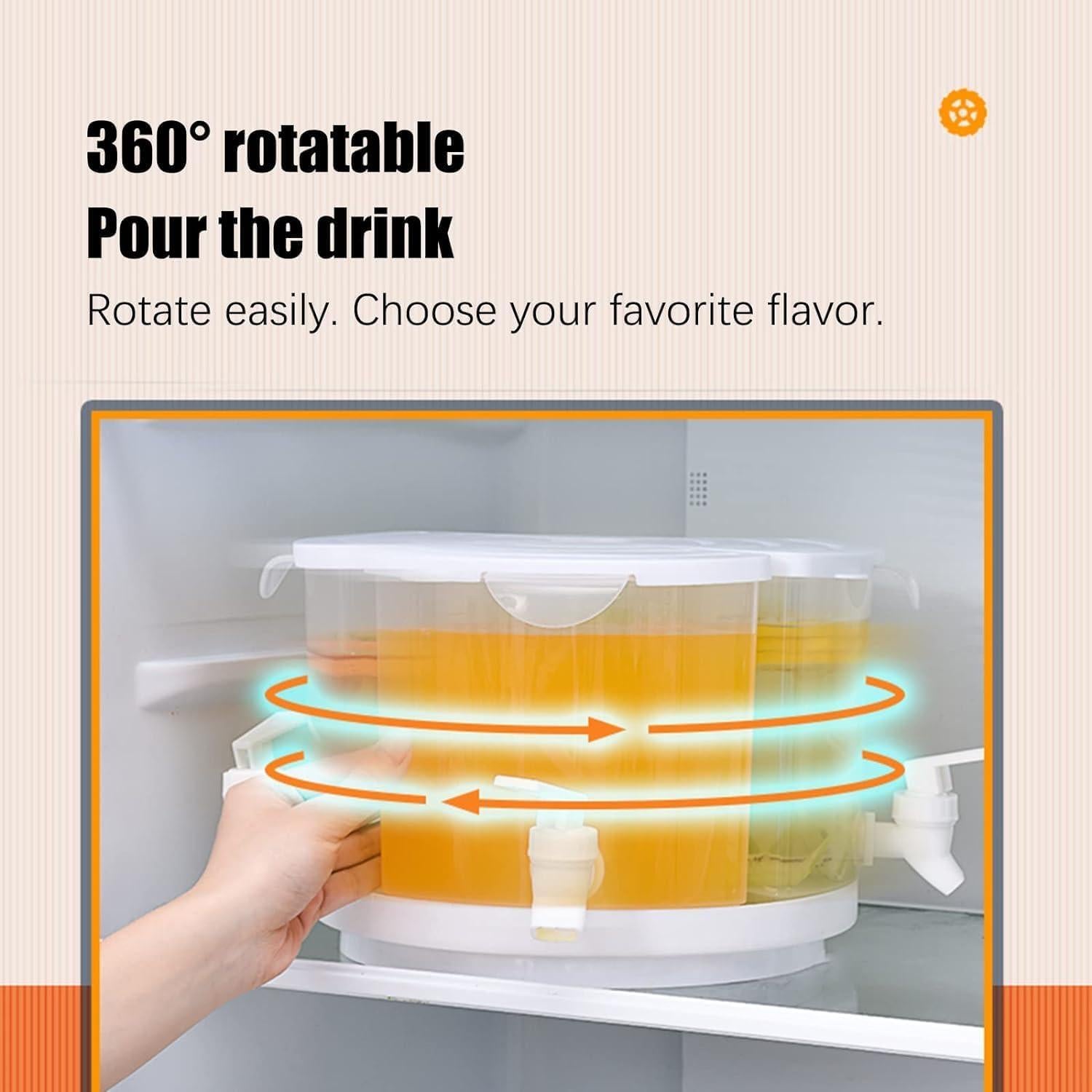 Dispensador de Bebidas PRTECY 5.5L 4 Compartimentos Blanco