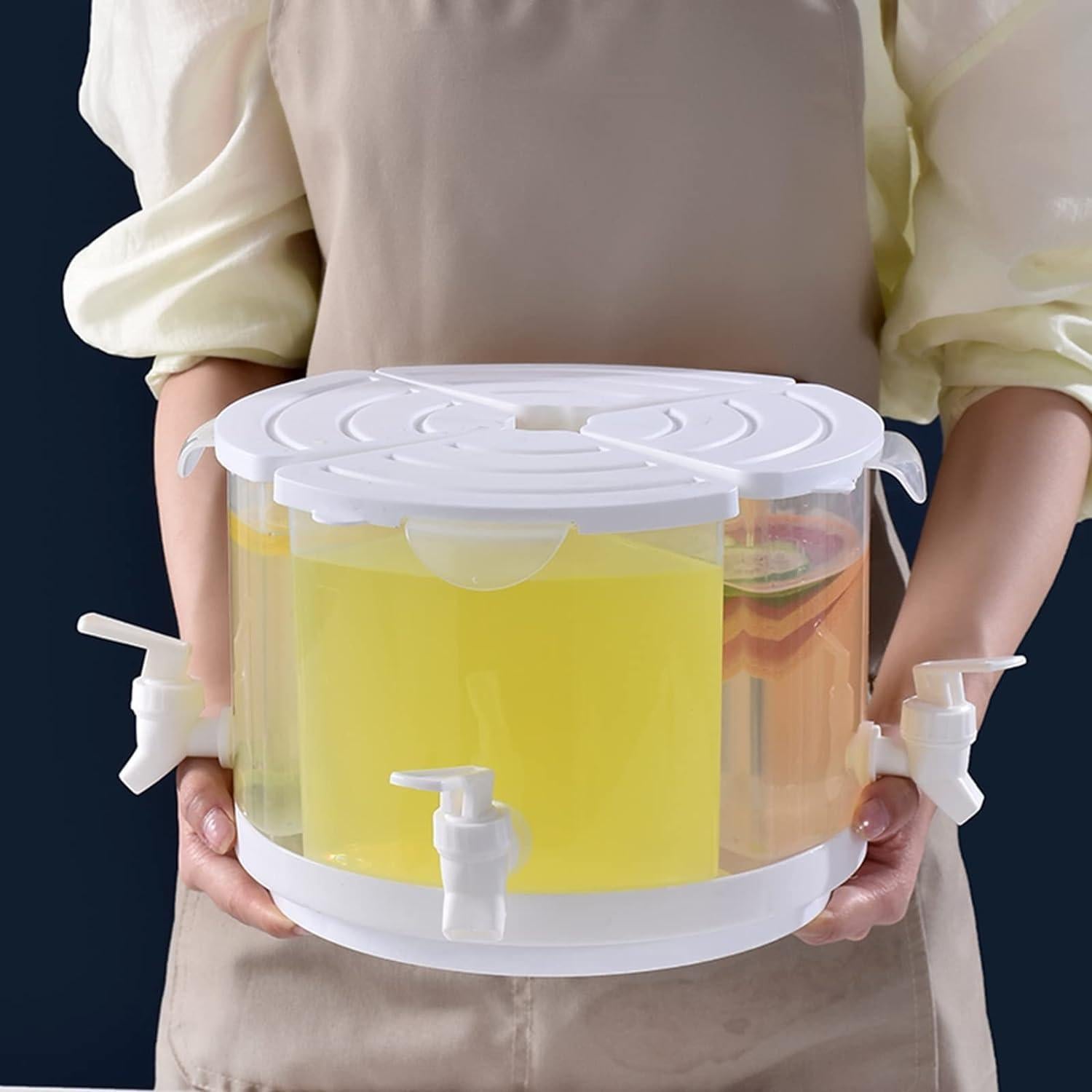 Dispensador de Bebidas PRTECY 5.5L 4 Compartimentos Blanco