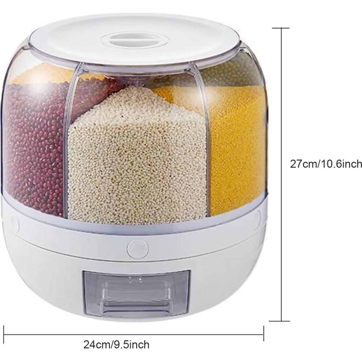 Dispensador de Cereal HAYGSAQ 6 Compartimentos 22L