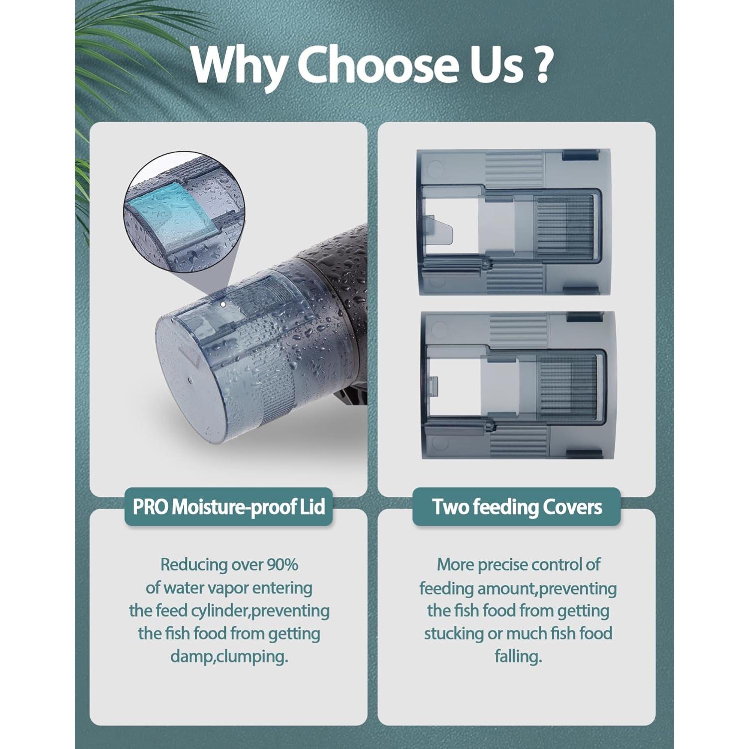 Dispensador Automático de Comida para Peces Aoyar 200ml