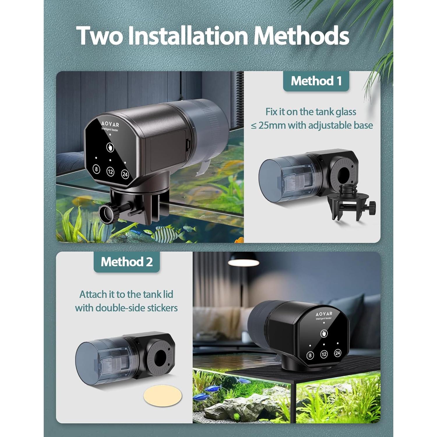 Dispensador Automático de Comida para Peces Aoyar 200ml