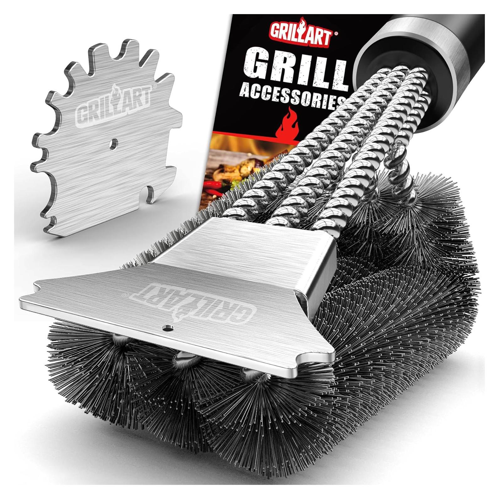 Cepillo y Raspador para Parrilla GRILLART 45,72 cm 3 en 1