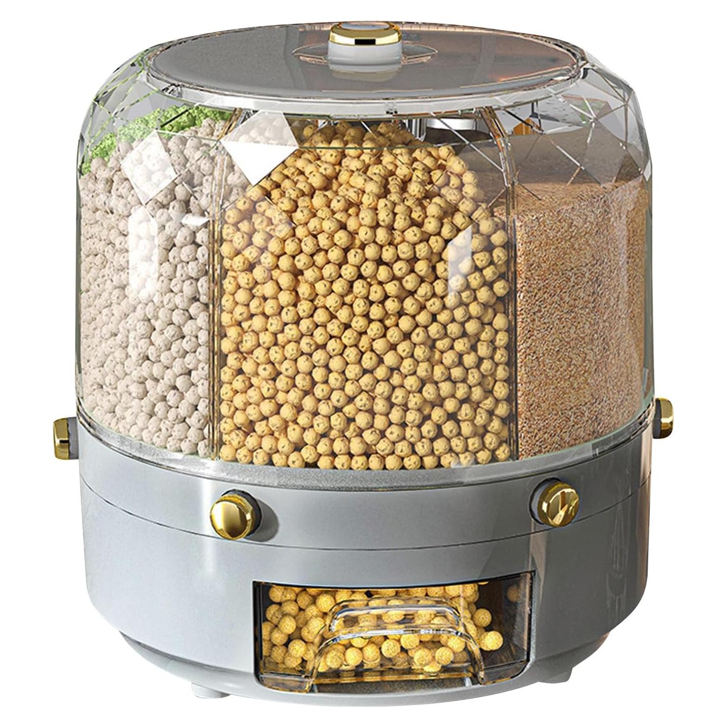 Dispensador de Granos Natudeco 6kg Rotativo 360° para Alimentos