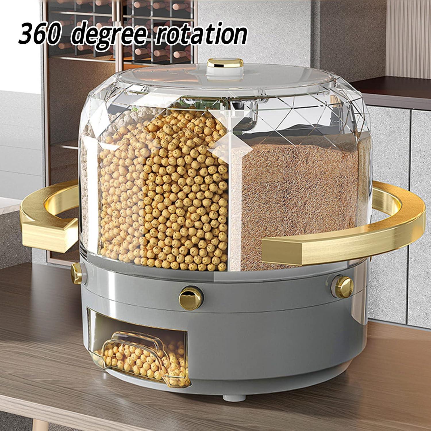Dispensador de Granos Natudeco 6kg Rotativo 360° para Alimentos