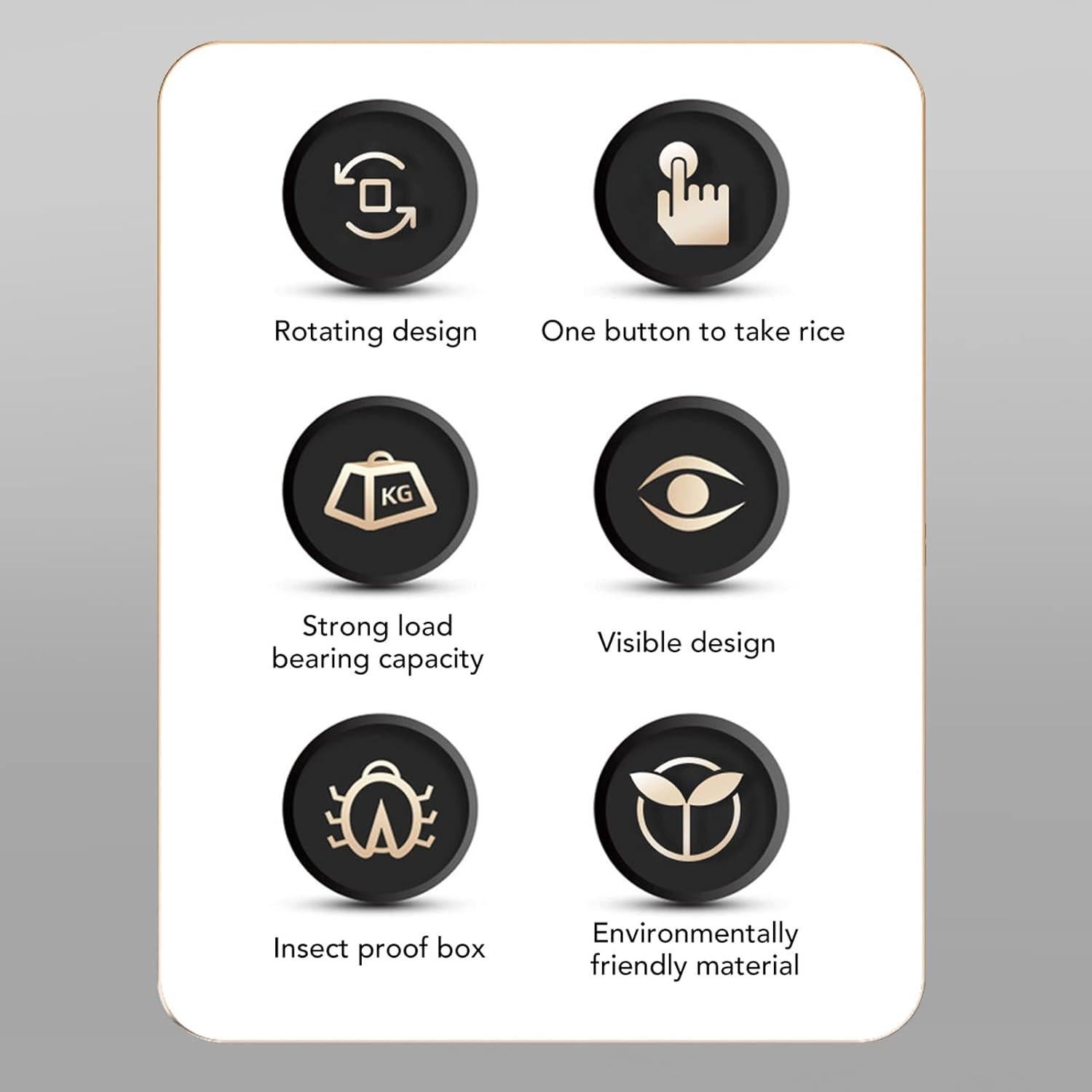 Dispensador de Granos Natudeco 6kg Rotativo 360° para Alimentos