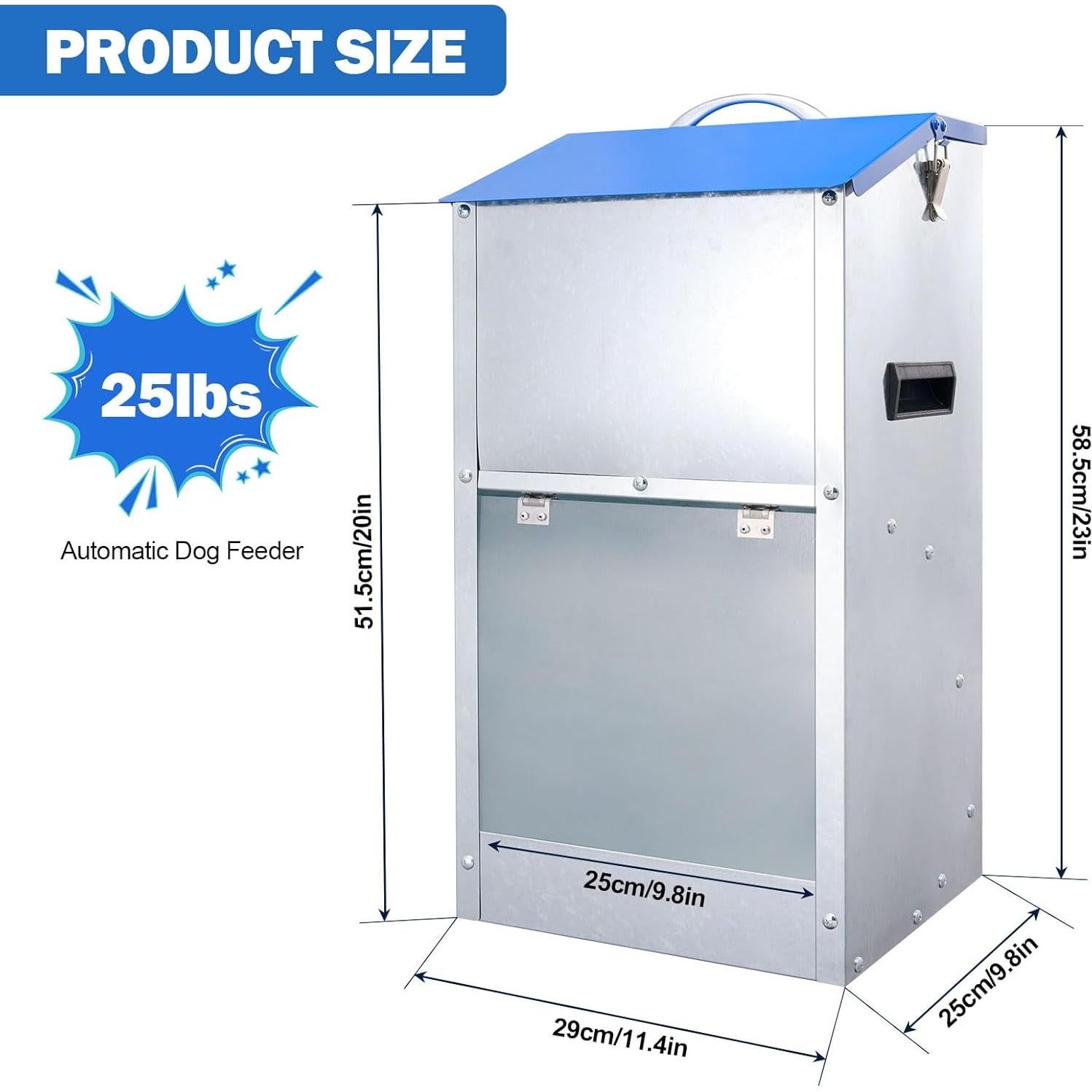 Comedero Automático para Perros Homsky 11,34 kg Azul