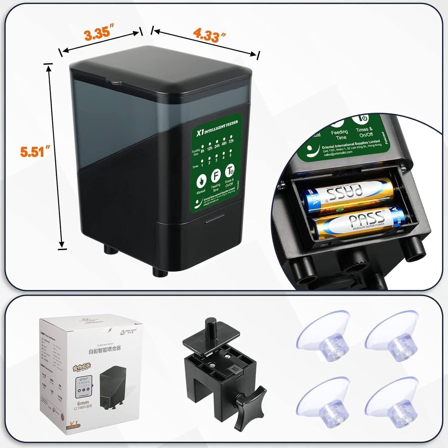 Alimentador Automático de Peces B Rush 414 ml con Temporizador