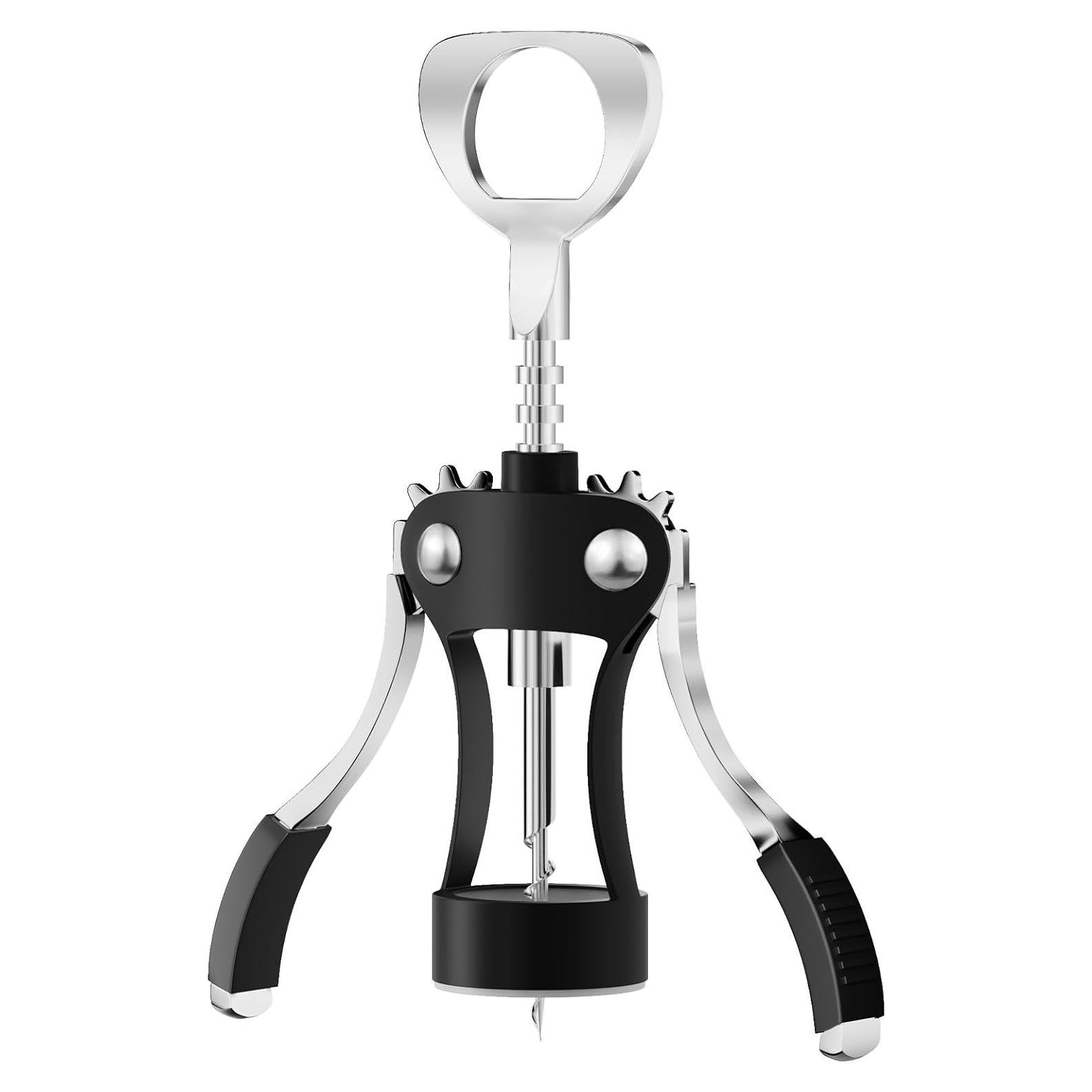 Abridor de Vino KORCCI Multifuncional 19.69 cm Zinc Negro