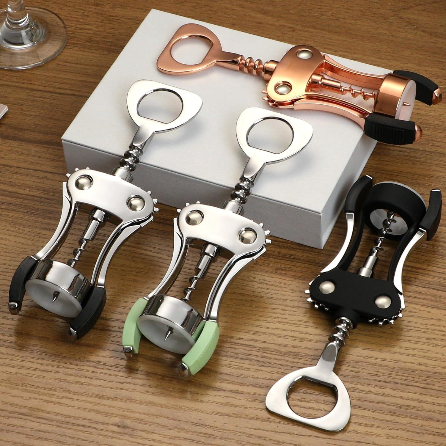 Abridor de Vino KORCCI Multifuncional 19.69 cm Zinc Negro