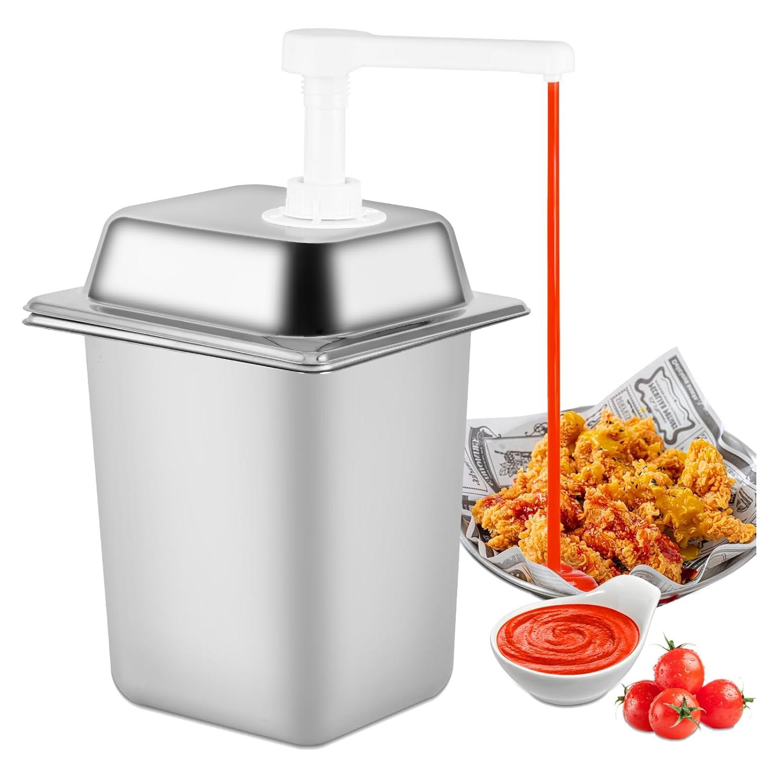 Dispensador de Salsa 3.2L Acero Inoxidable Saladulce