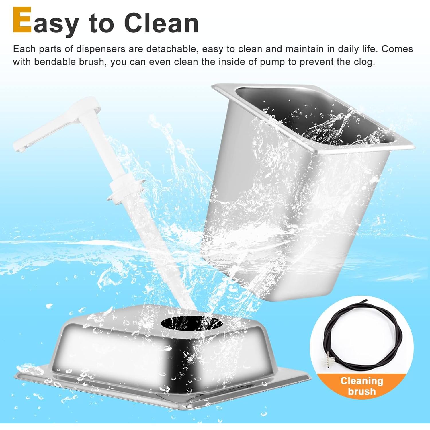 Dispensador de Salsa 3.2L Acero Inoxidable Saladulce