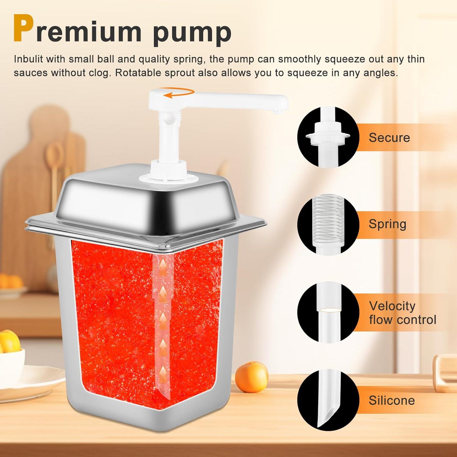 Dispensador de Salsa 3.2L Acero Inoxidable Saladulce