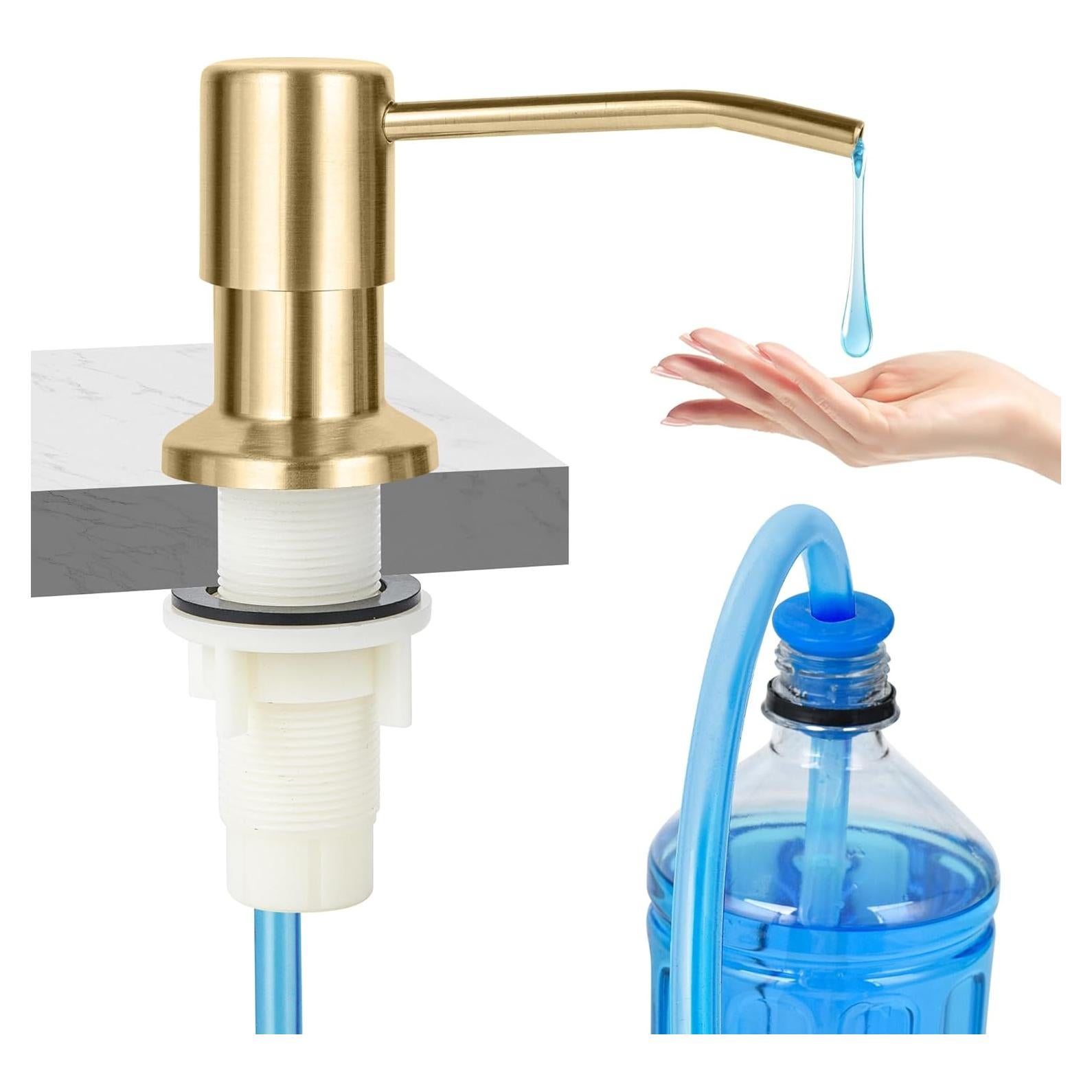 Dispensador de Jabón YOFOCOO Acero Inoxidable Dorado 119 cm