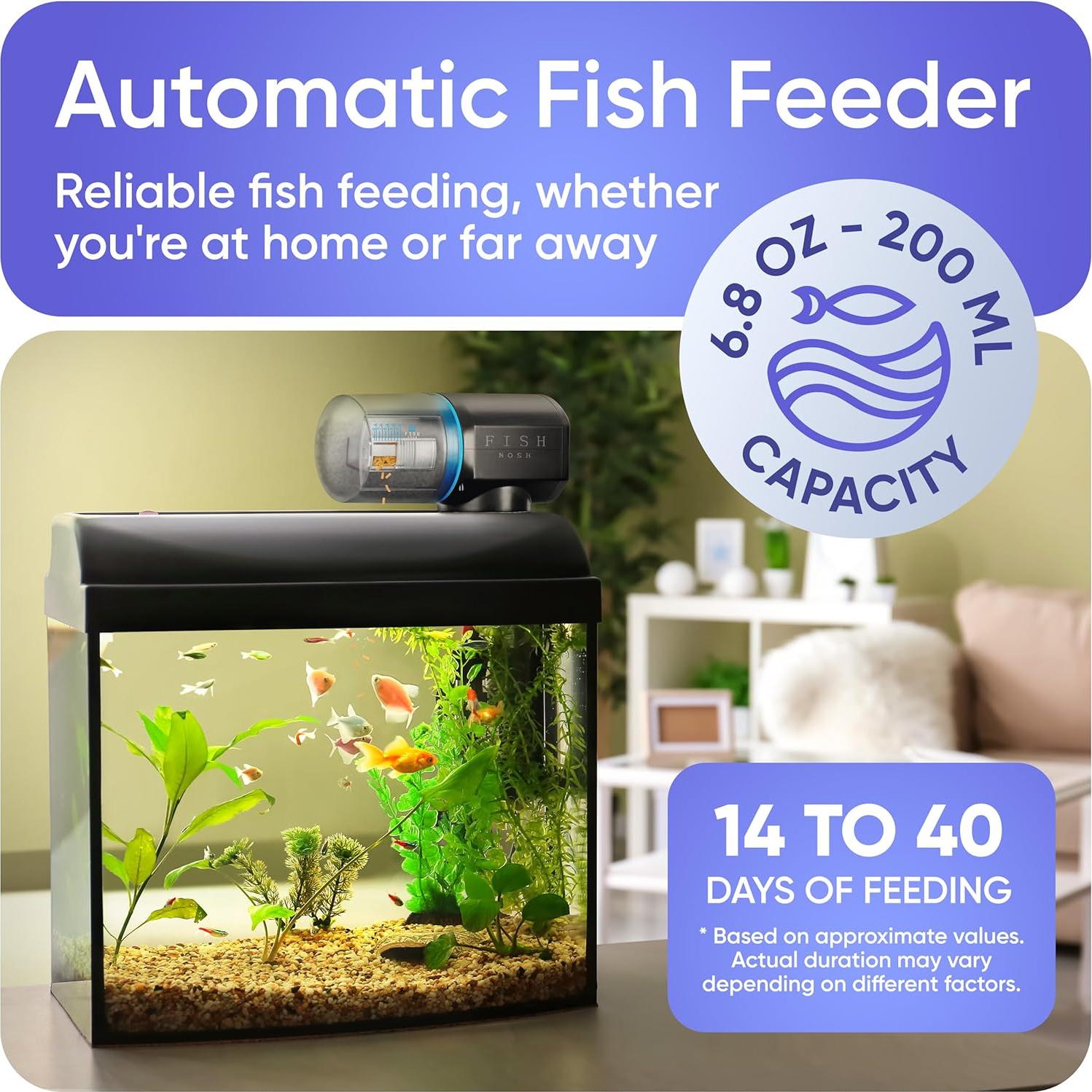 Alimentador Automático de Peces FISHNOSH 2025 con Temporizador