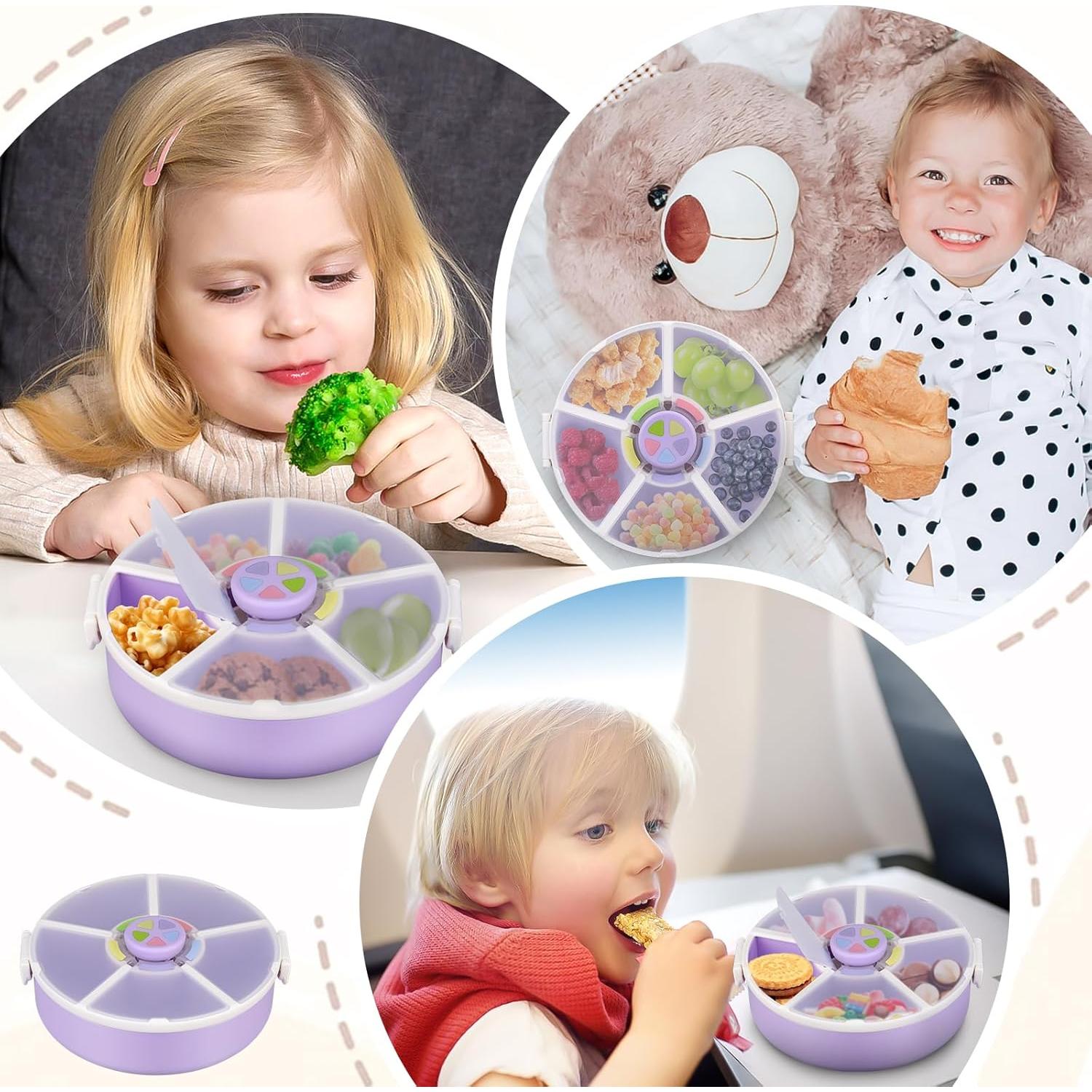 Contenedor de Snack Aimsnk 5 Compartimentos 1.5L Púrpura