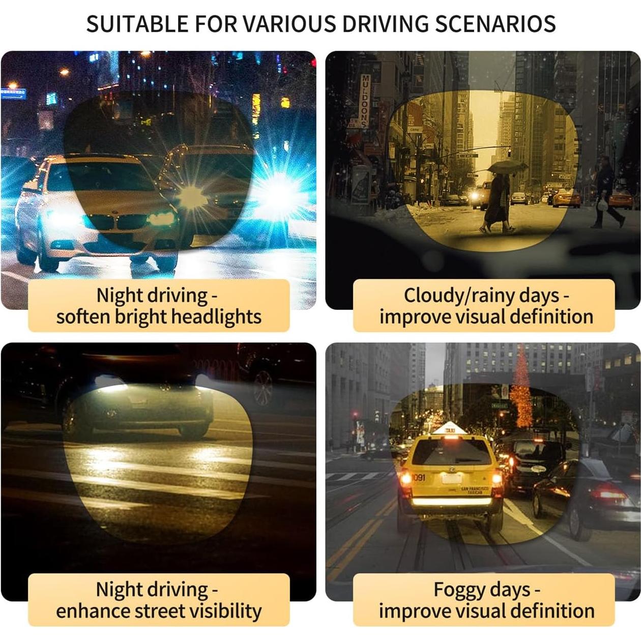 Gafas de sol polarizadas SUNGAIT para conducción nocturna