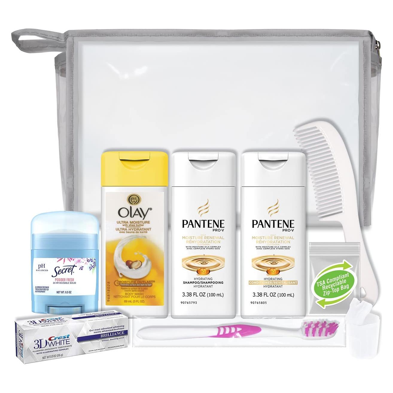 Kit de Viaje de Lujo para Mujeres Convenience Kits 10 Piezas