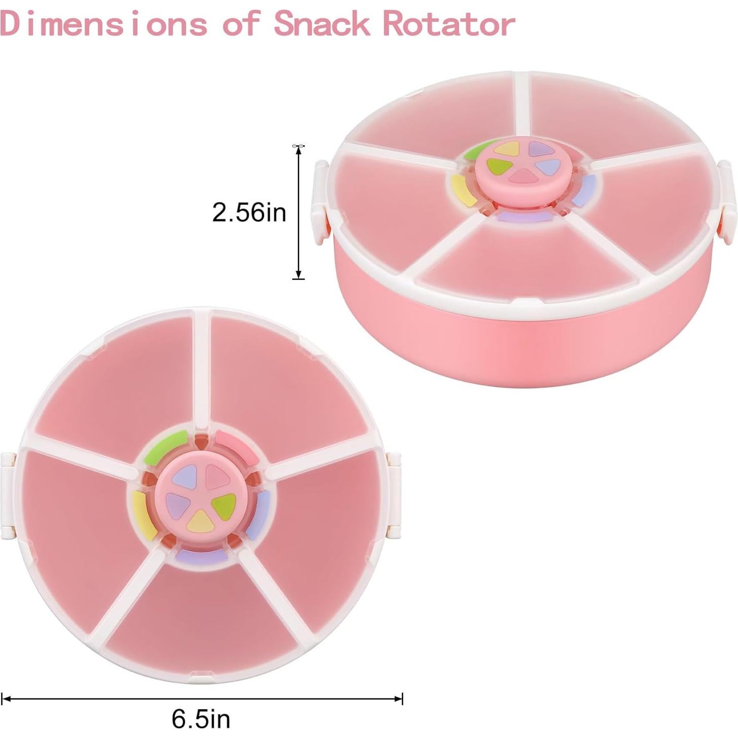 Contenedor de Snacks Pawtong 5 Compartimentos Rosa 422g