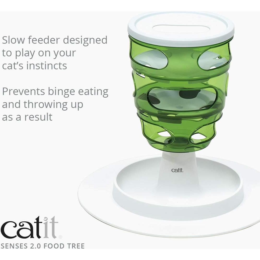 Alimentador Lento Catit Senses 2.0 Verde para Gatos