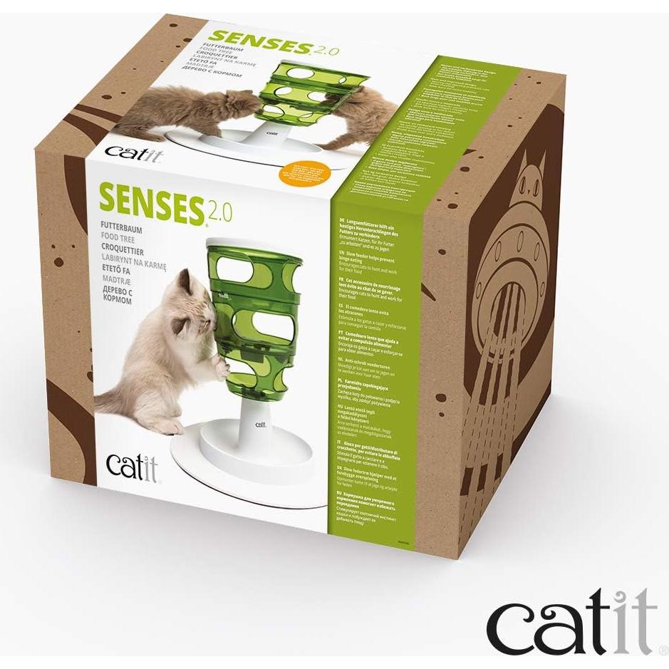 Alimentador Lento Catit Senses 2.0 Verde para Gatos