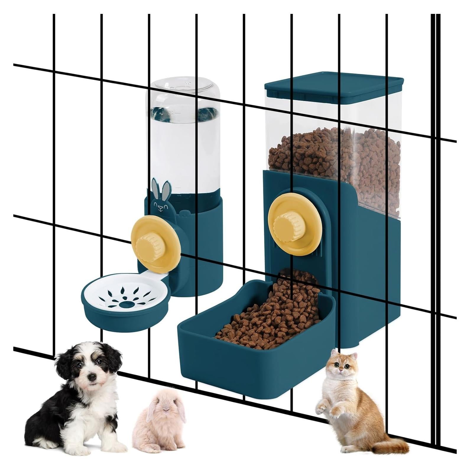 Dispensador Automático de Comida y Agua Hugyou 1400ml Azul