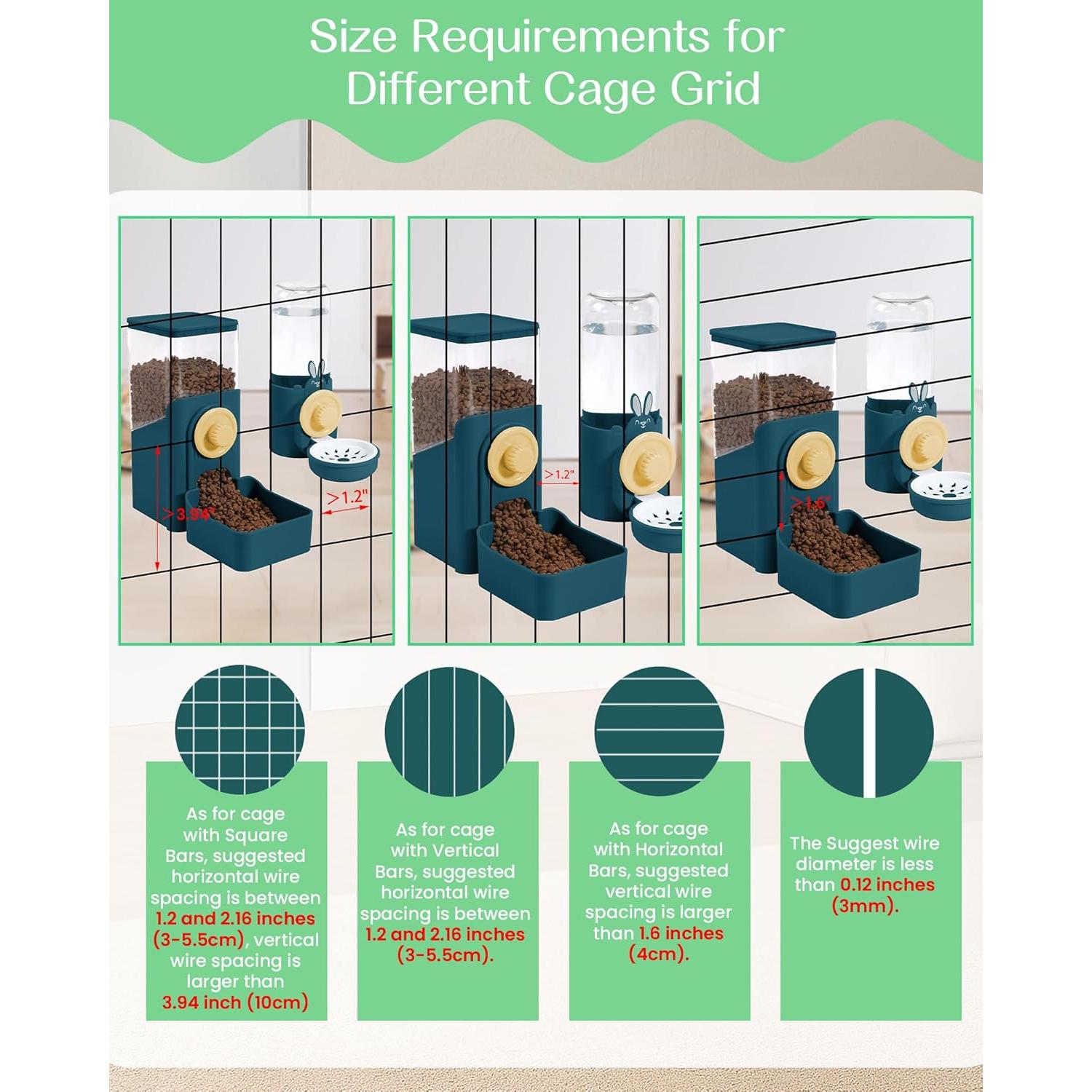 Dispensador Automático de Comida y Agua Hugyou 1400ml Azul