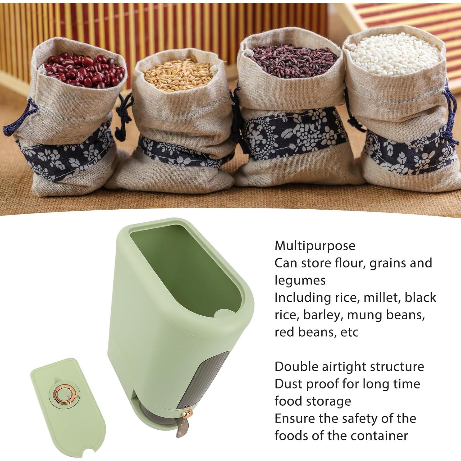 Dispensador de Arroz Hermético Fockety 11L Verde