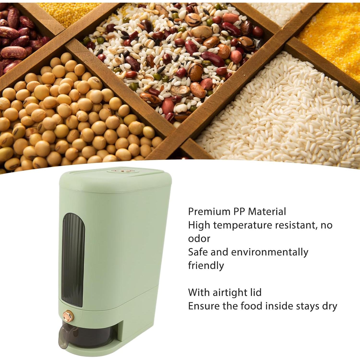 Dispensador de Arroz Hermético Fockety 11L Verde