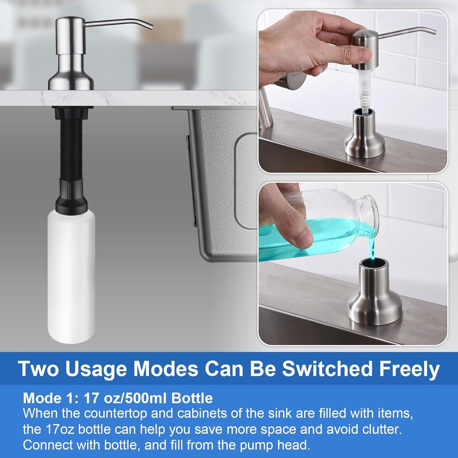 Dispensador de Jabón SonTiy Acero Inoxidable 17 oz 119 cm