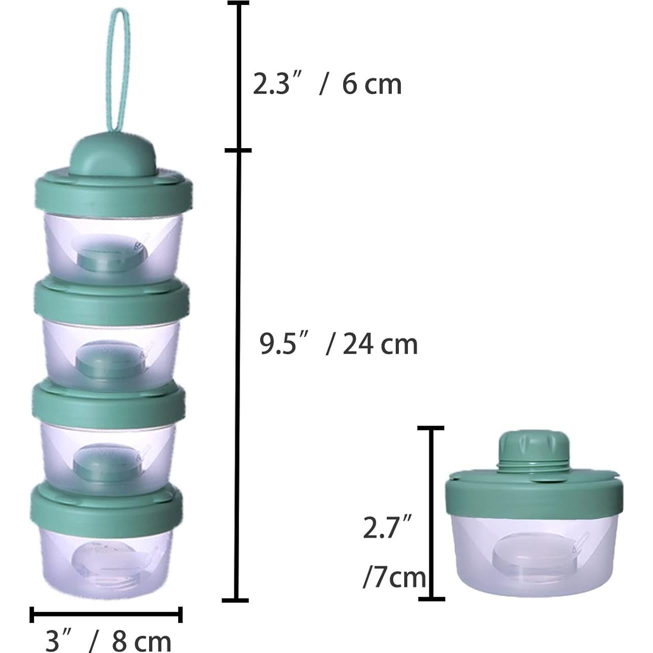 Dispensador de Fórmula para Bebés 4 Capas Libre de BPA