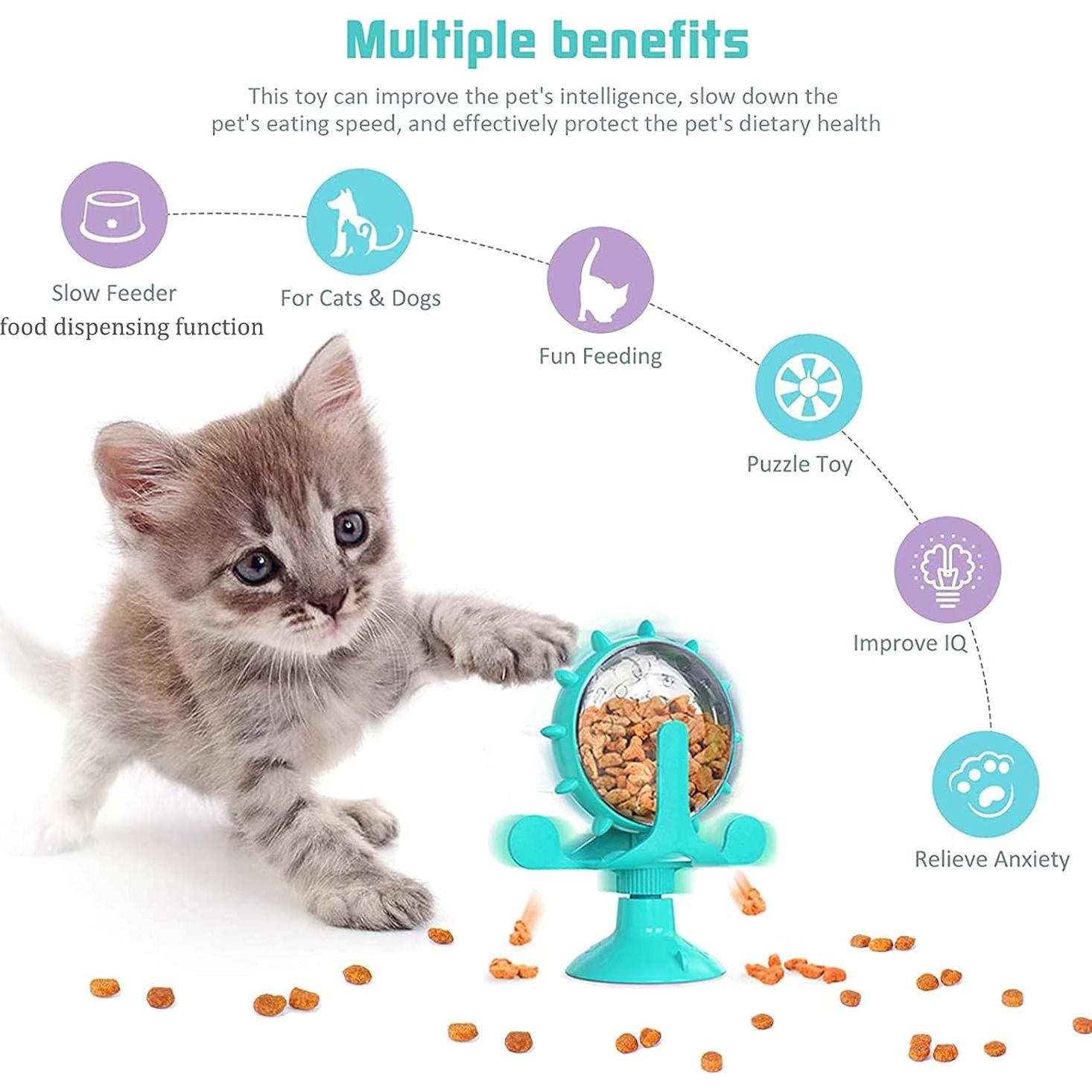 Dispensador de golosinas para gatos OwnLifeYF molino 360°