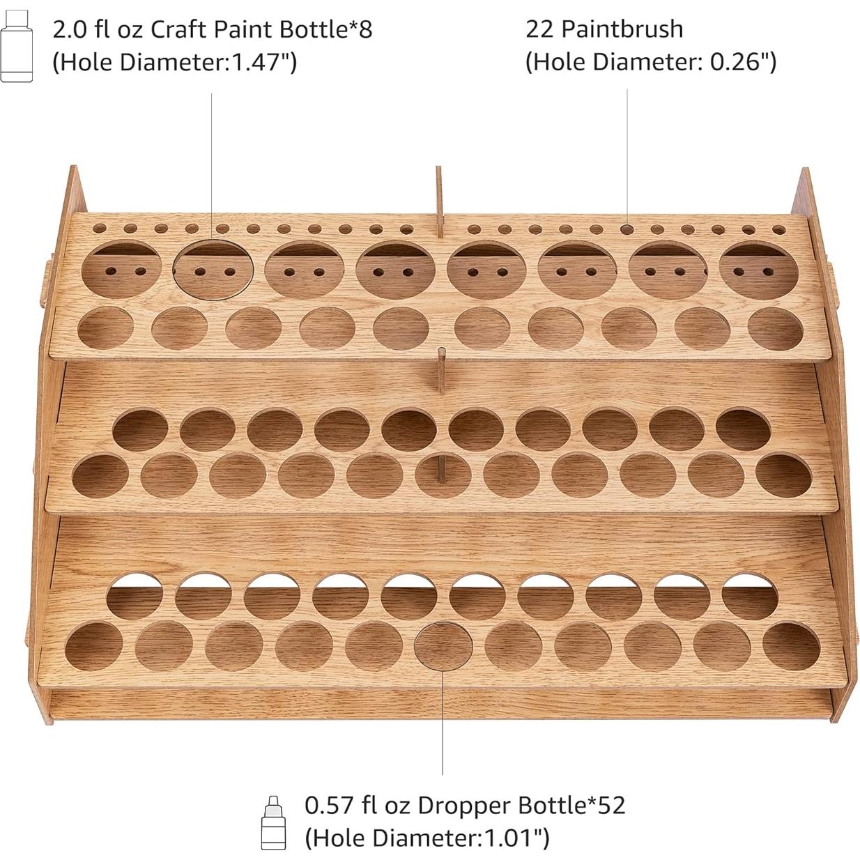 Organizador de Pintura Amazon Basics 60 Botellas 22 Pinceles