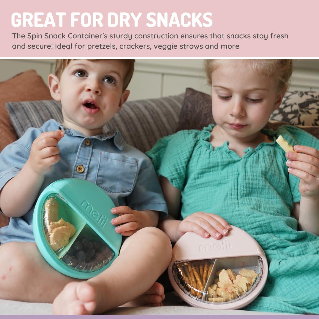 Contenedor de Snacks melii Rosa 3 Compartimentos 114ml BPA Libre