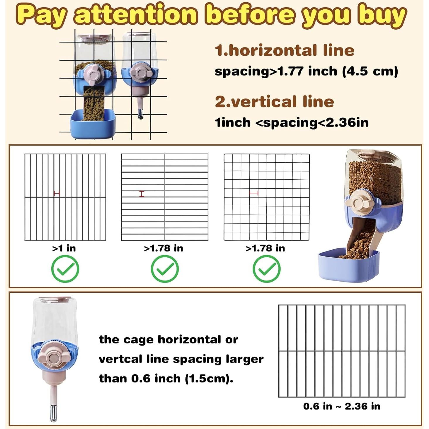 Comedero y Bebedero Automático Kathson para Conejos 1,09 kg