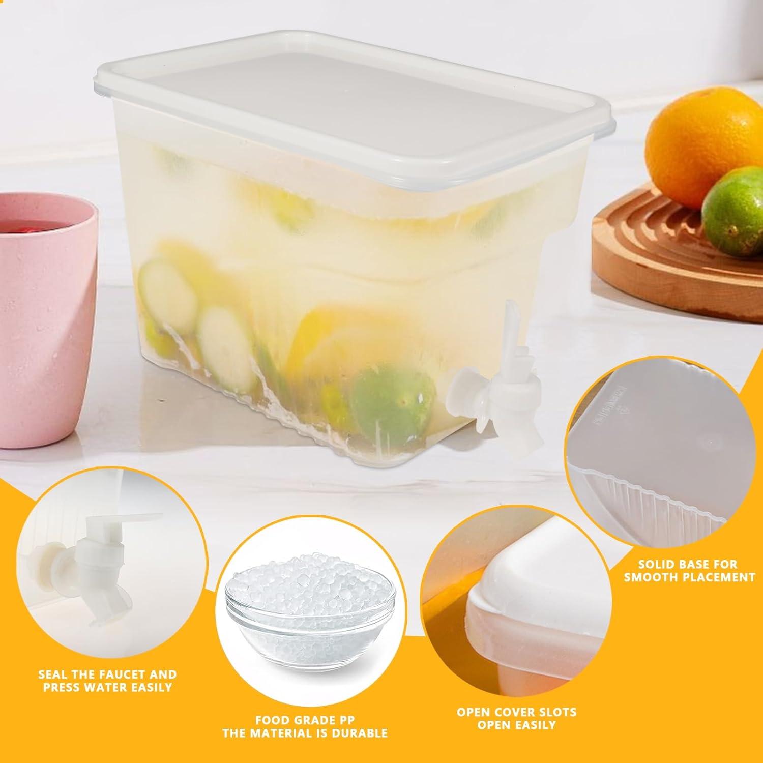 Paquete de 6 dispensadores de bebidas BEWBBAT 4.92L con grifo