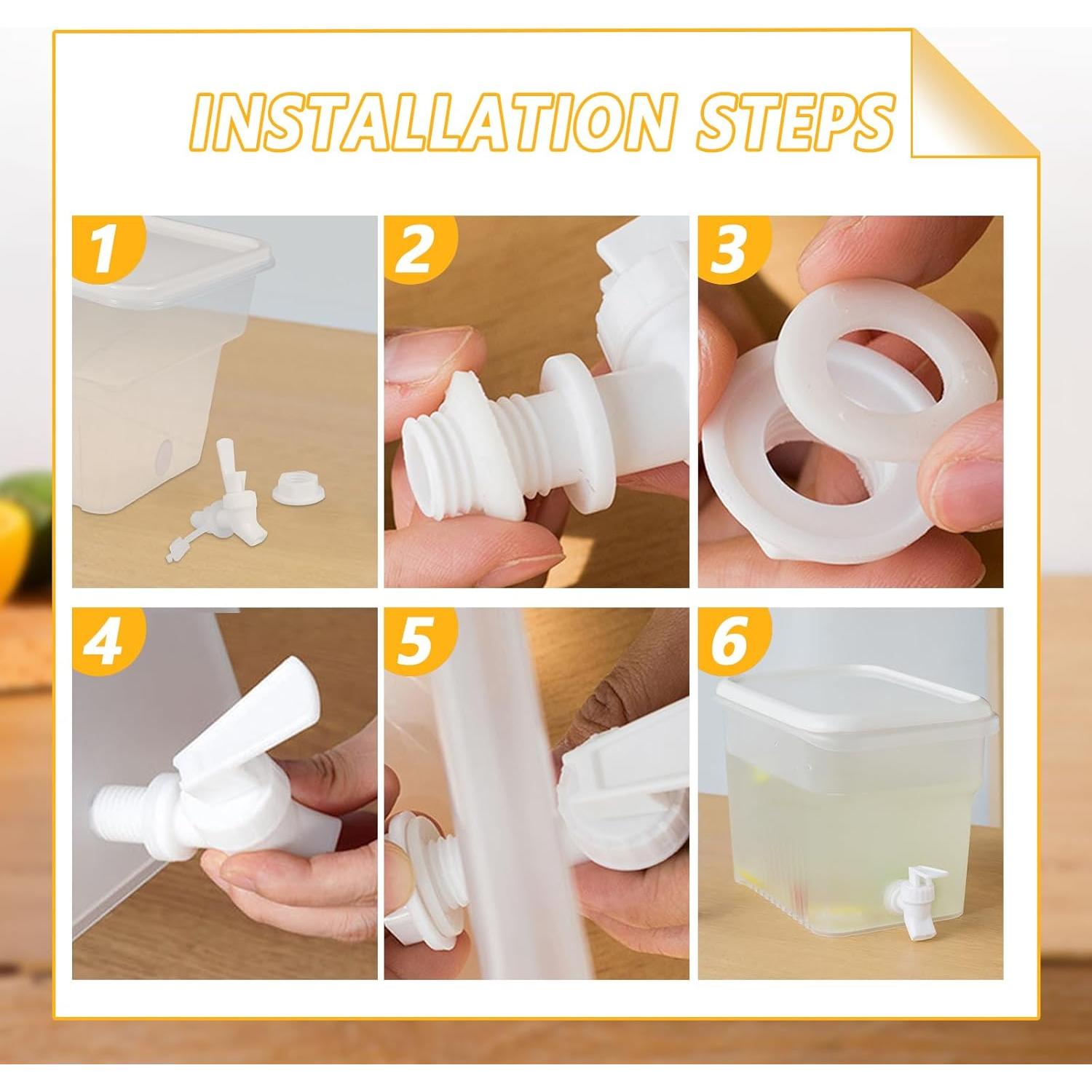 Paquete de 6 dispensadores de bebidas BEWBBAT 4.92L con grifo