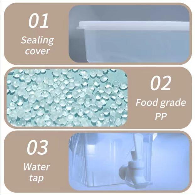 Paquete de 6 dispensadores de bebidas BEWBBAT 4.92L con grifo