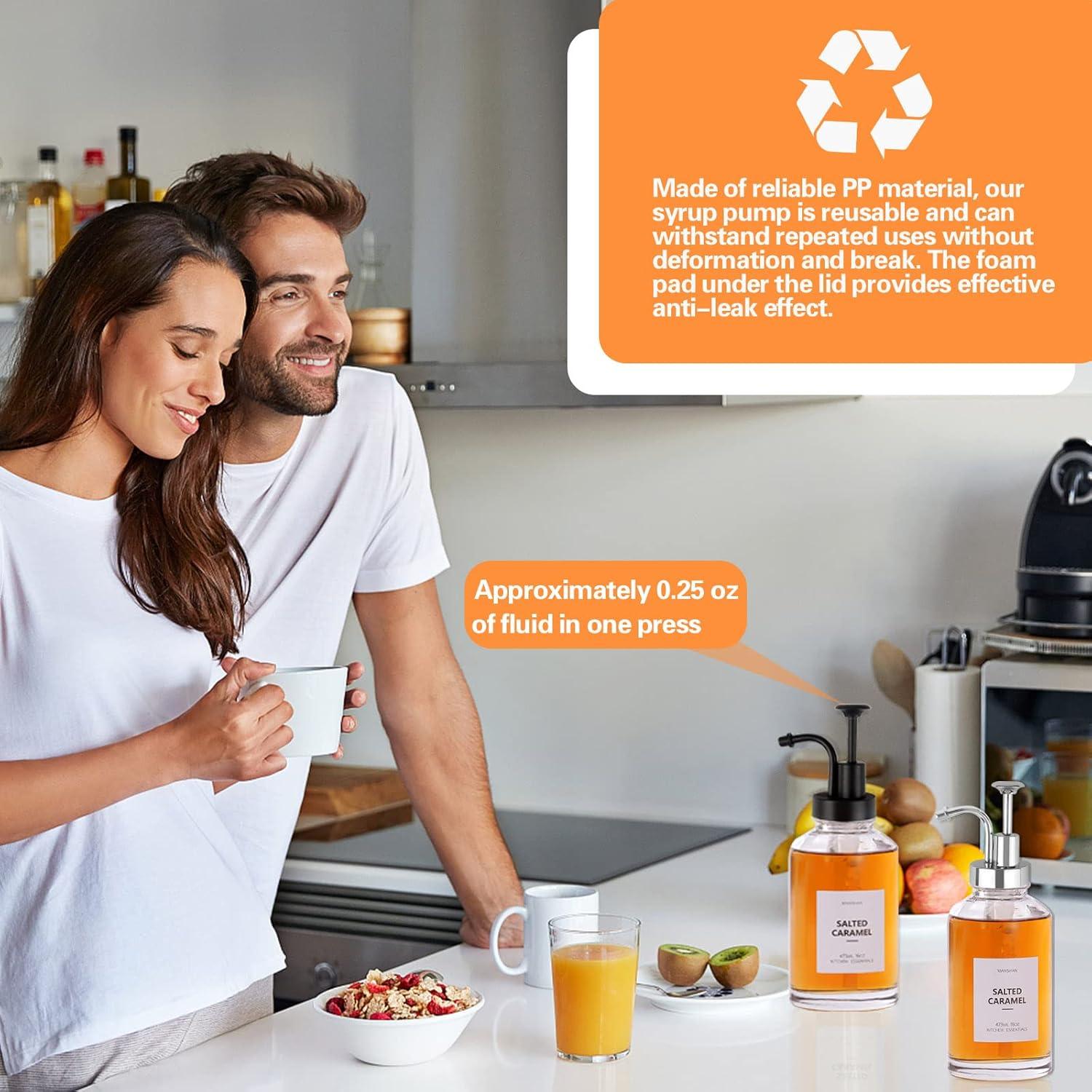 Dispensador de jarabe de café BangBoom 4 piezas 20.32 cm