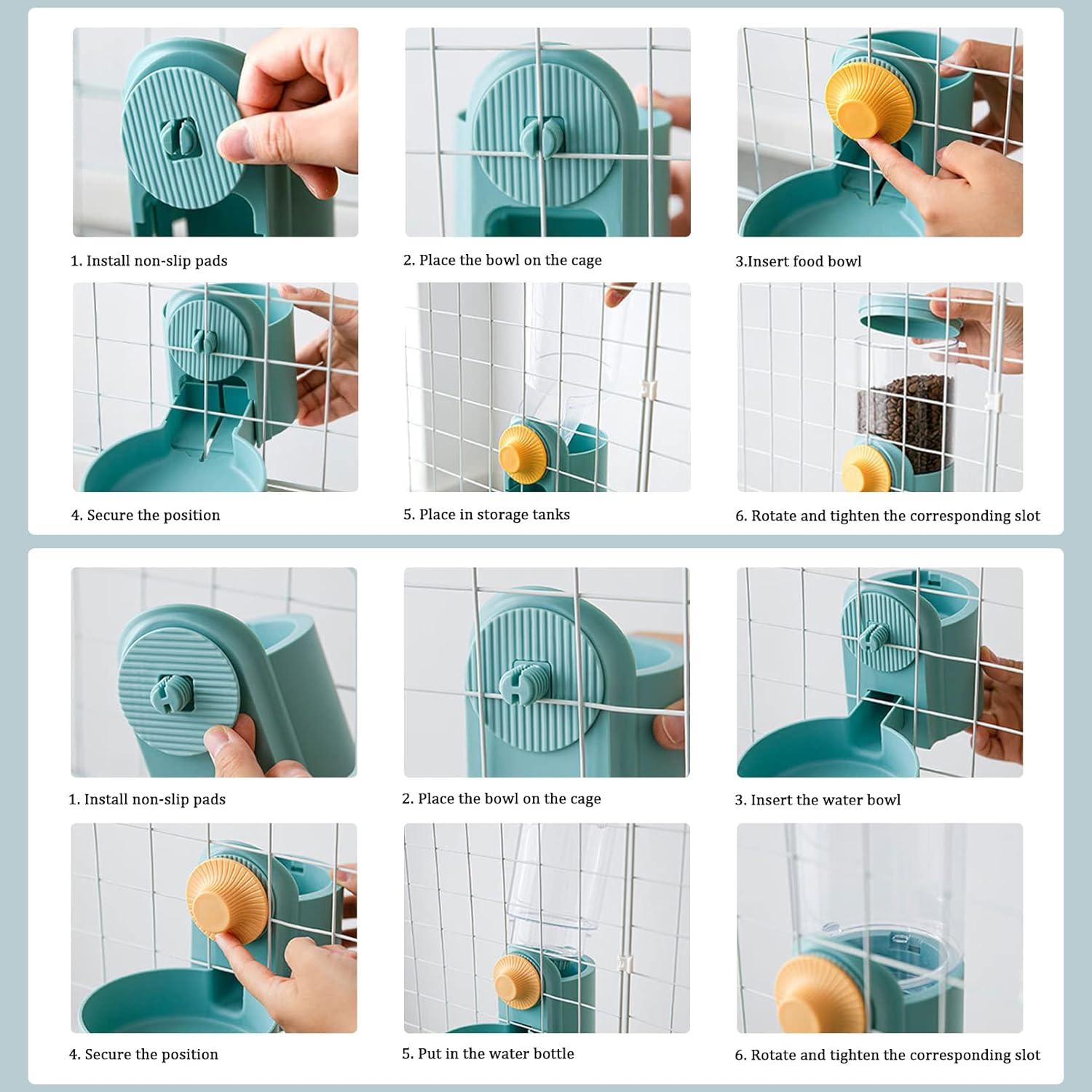 Dispensador automático de comida y agua Kathson 1.05L para mascotas