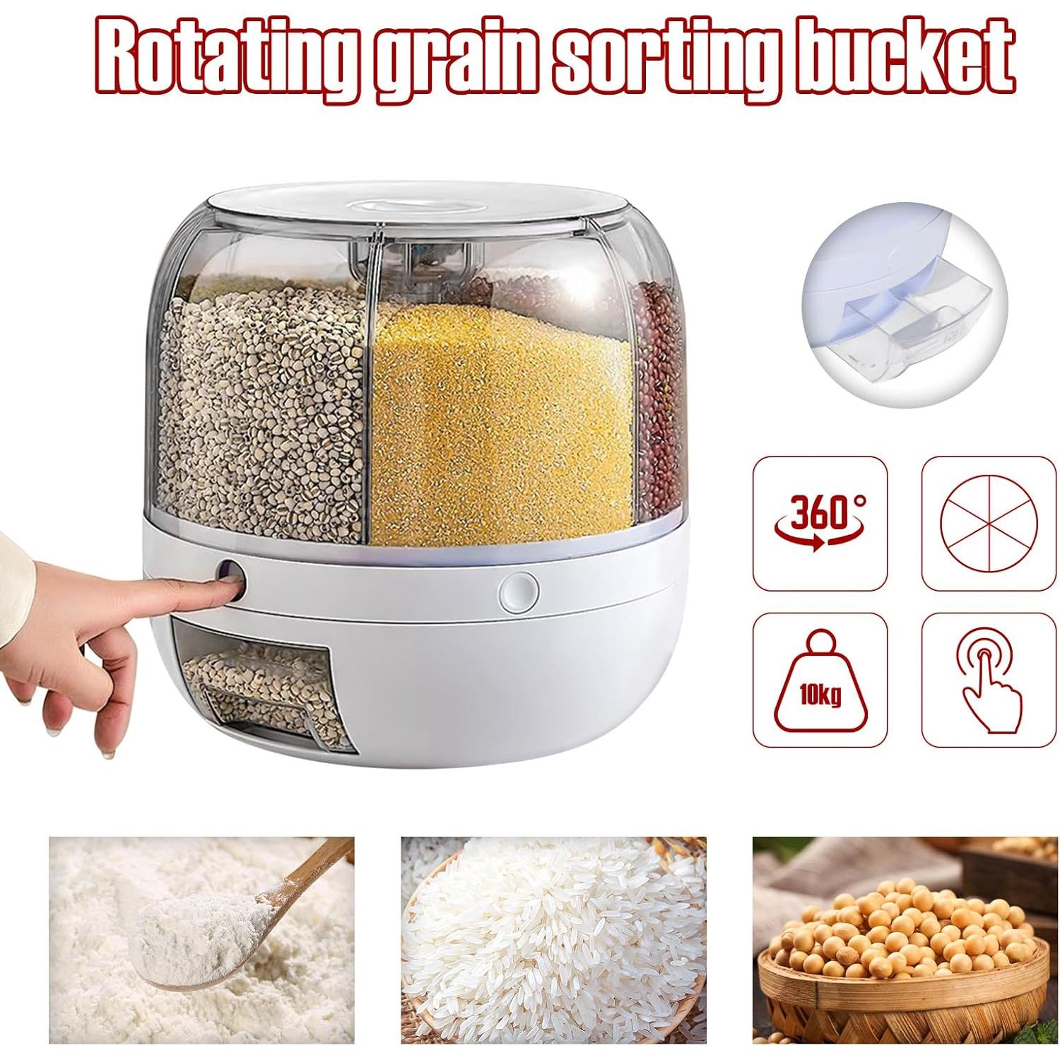 Dispensador de Alimentos Secos SueSee 10L 6 Compartimentos