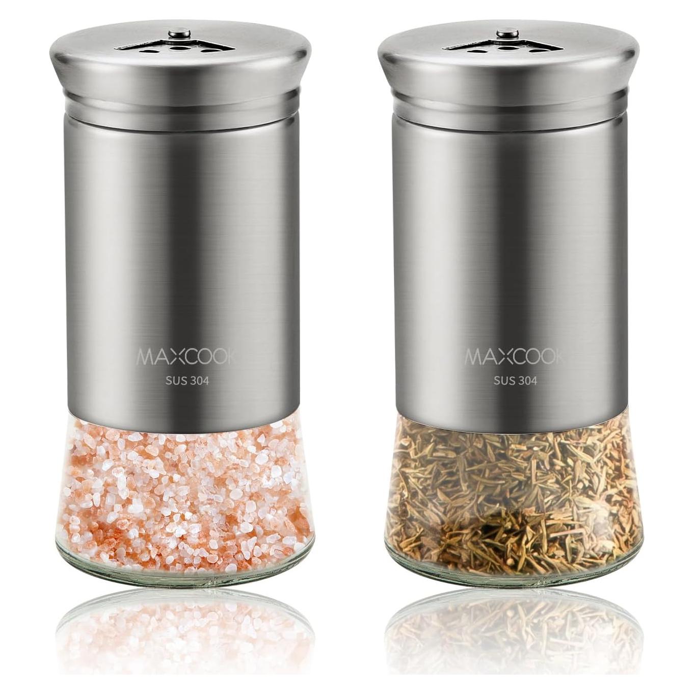 Juego de Saleros y Pimenteros MAXCOOK 120 ml Acero Inoxidable