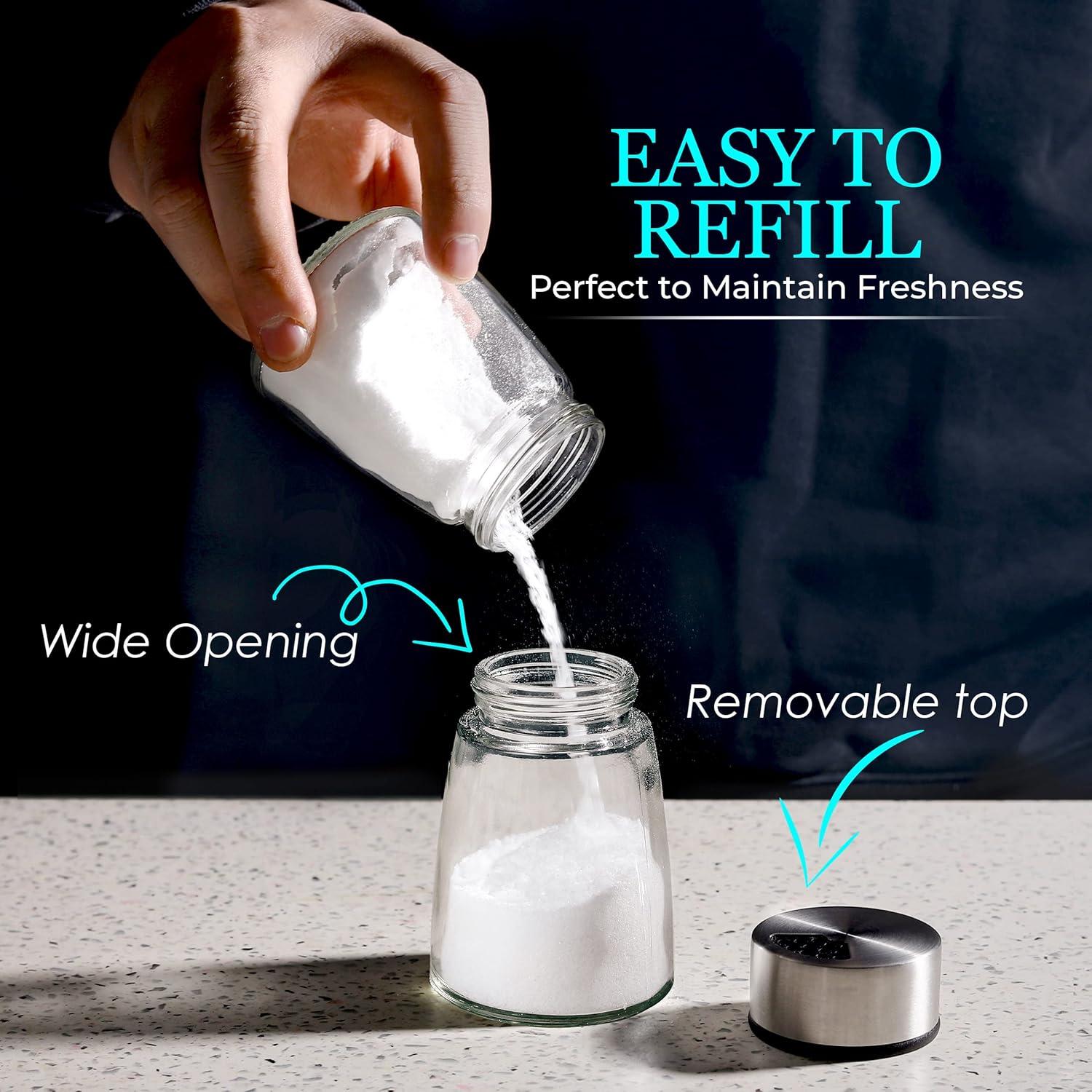 Juego de Salero y Pimentero Kitchen-GO Acero Inoxidable 118ml