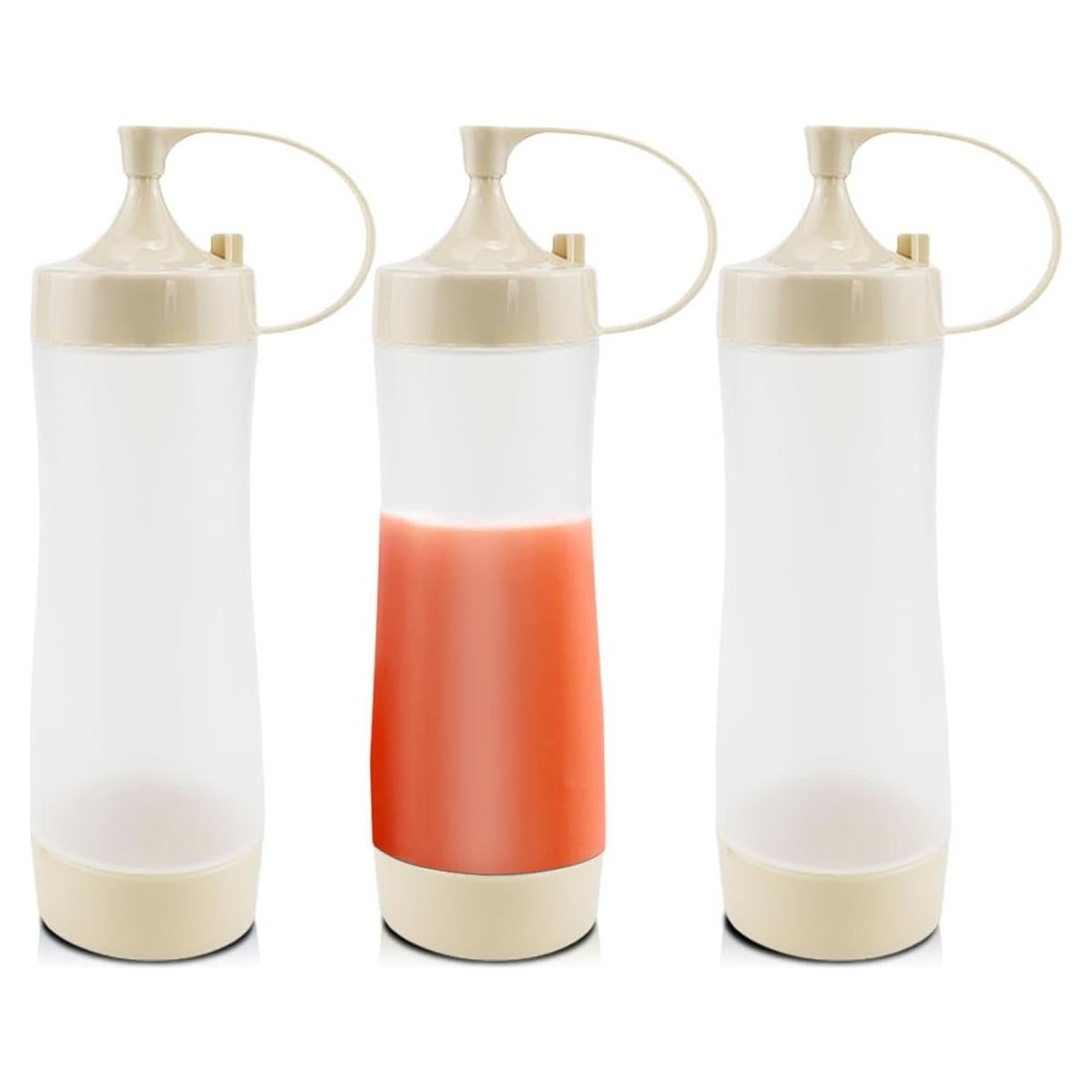 Botellas de Silicona para Salsas DOERDO 350ml 3 Piezas