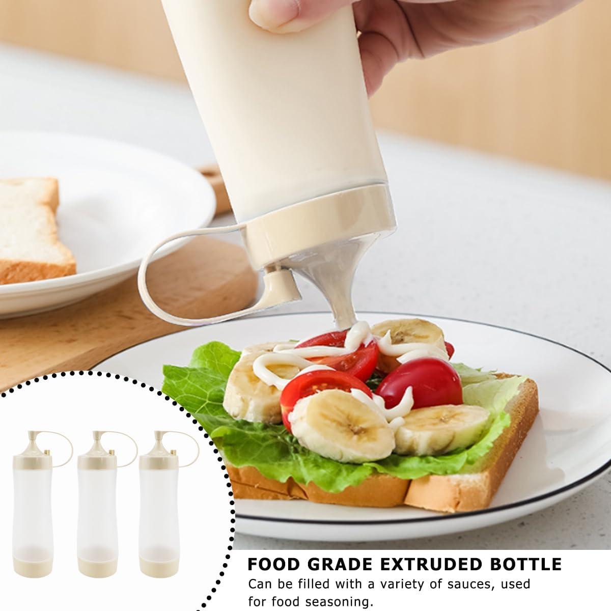 Botellas de Silicona para Salsas DOERDO 350ml 3 Piezas