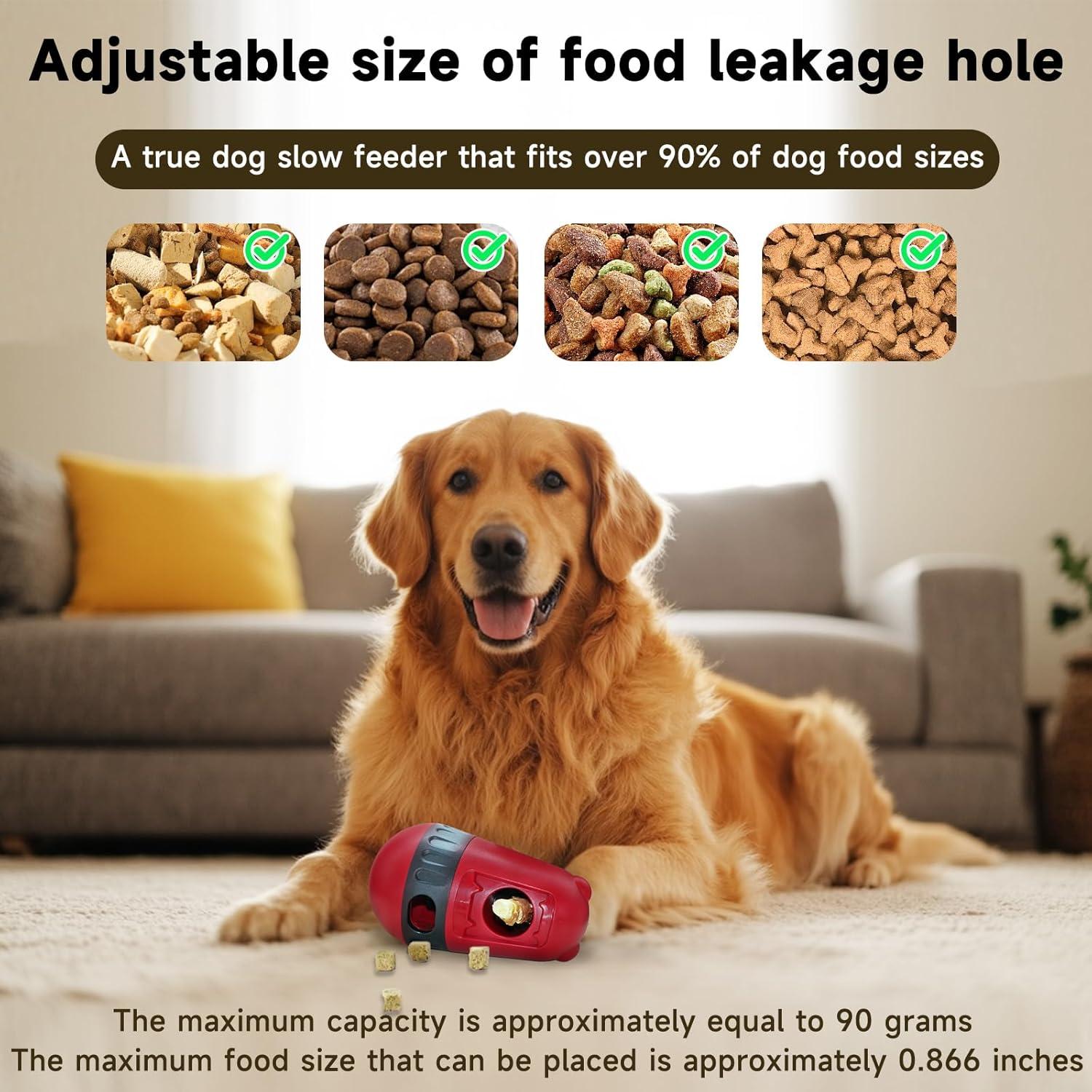 Dispensador de Comida Interactivo GCZSLP para Perros Rojo